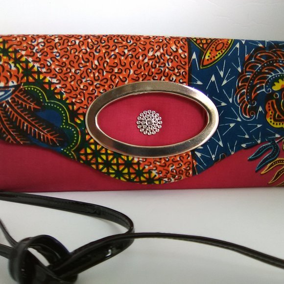 No tag Handbags - Multicolor Printed Fabric Shoulder/Clutch Hand Bag